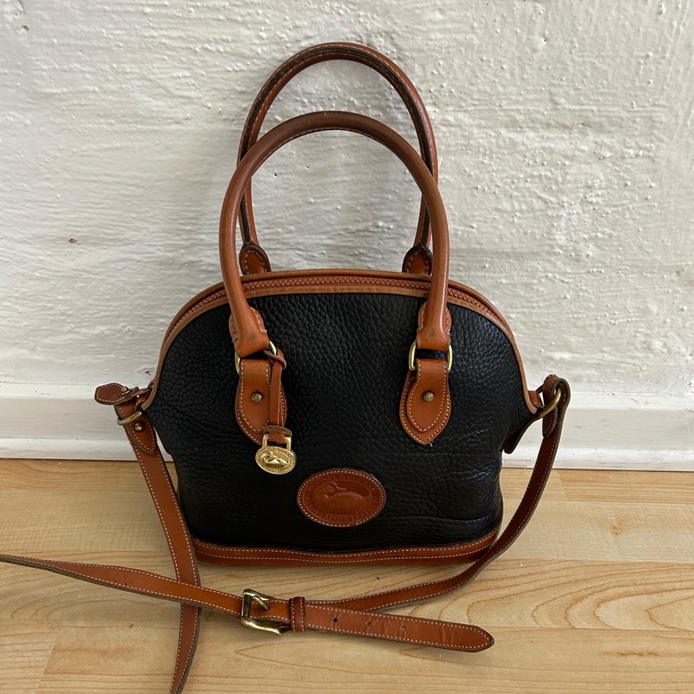 Vintage  Dooney & Bourke Domed All Wear Leather Purse Norfolk Satchel Collection